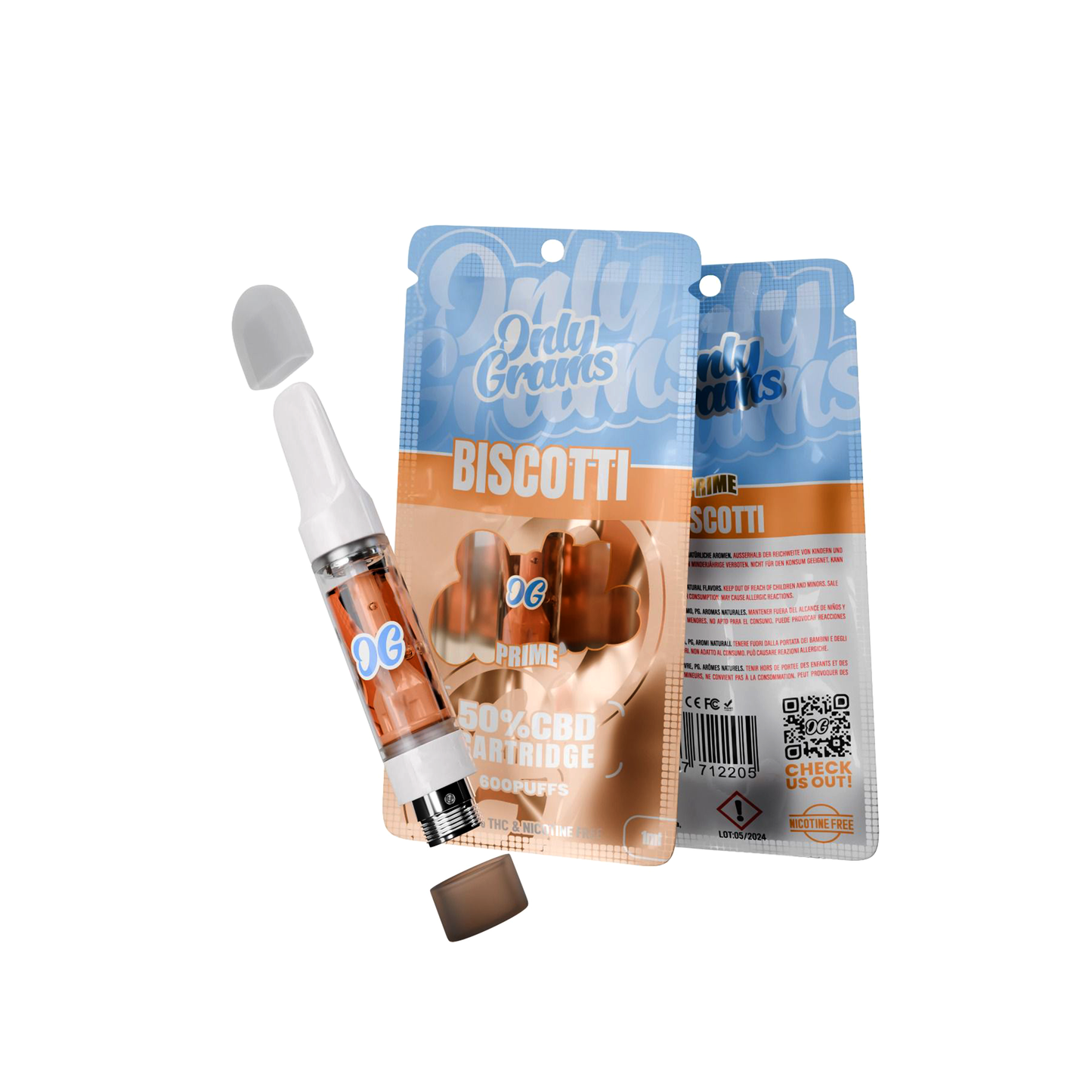 Only Grams Prime | 50% CBD Cartridge | 1ML
