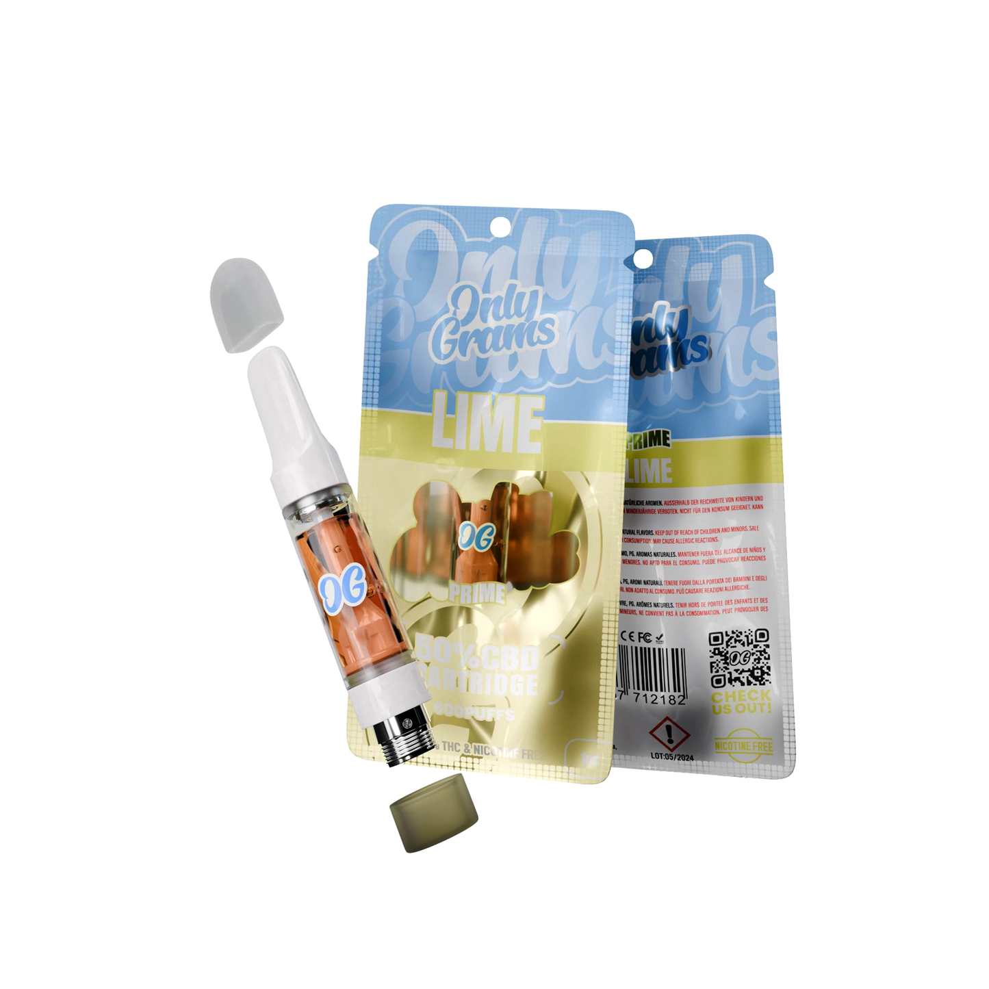 Only Grams Prime | 50% CBD Cartridge | 1ML
